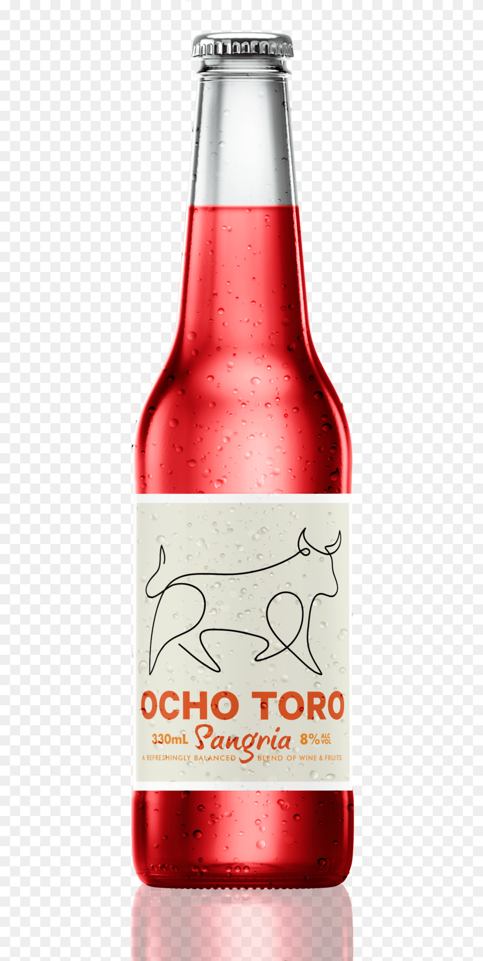 Ocho Toro Sangria Ocho Toro Sangria, Bottle, Beverage, Soda, Food Free Transparent Png