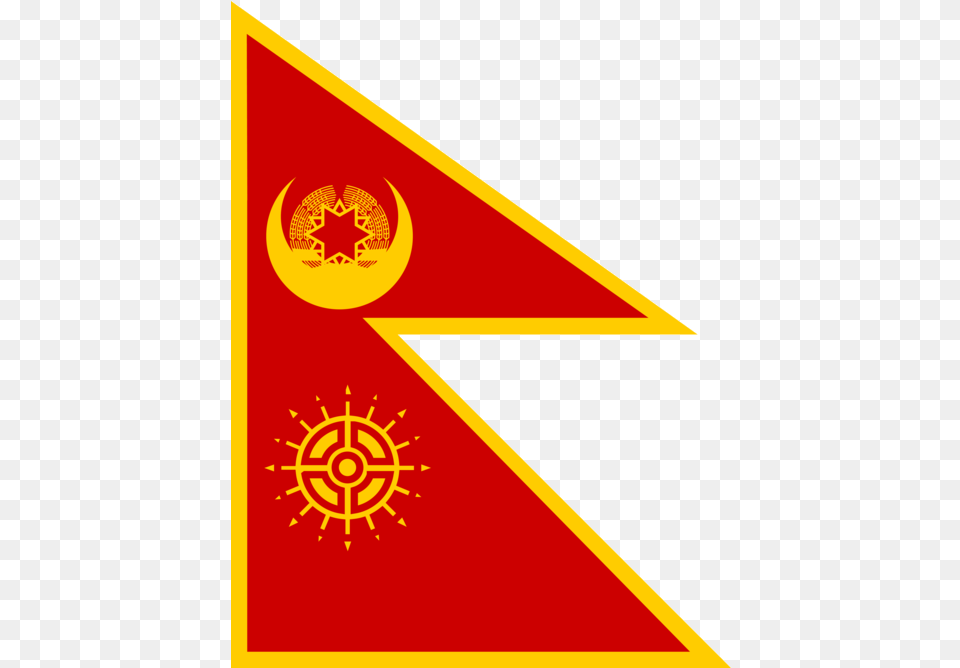 Ocrepublic Of Nepal Fascist Flag Nepal, Triangle Free Png Download