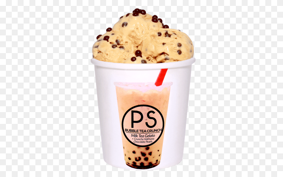 Oct Bubble Tea Crunch, Cream, Dessert, Food, Ice Cream Free Png