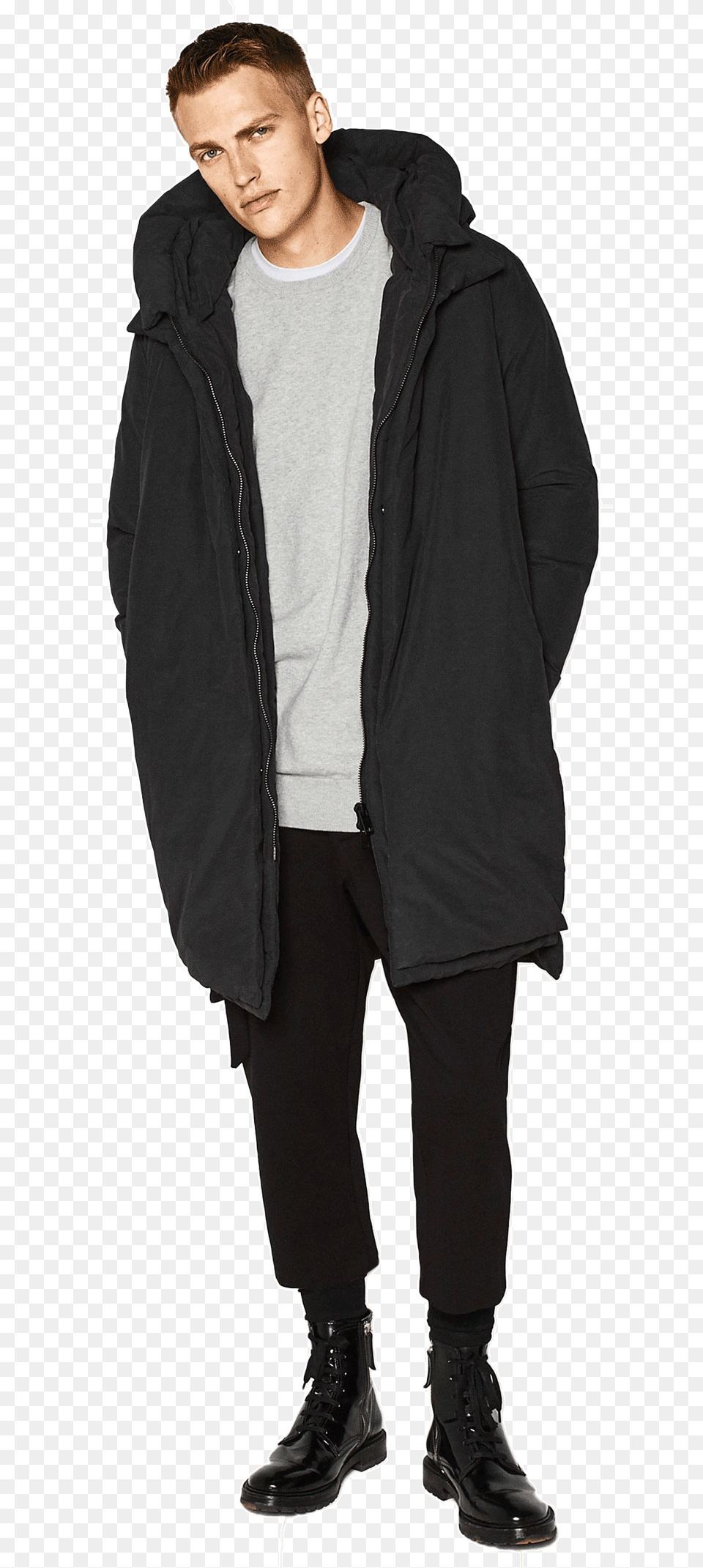 Oct Parka Oversize Hombre, Jacket, Clothing, Coat, Person Png