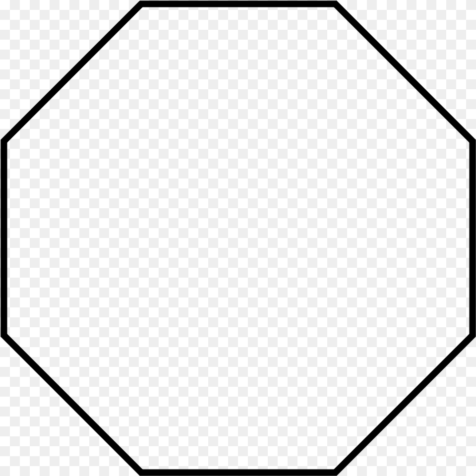 Octagon Clipart, Gray Png
