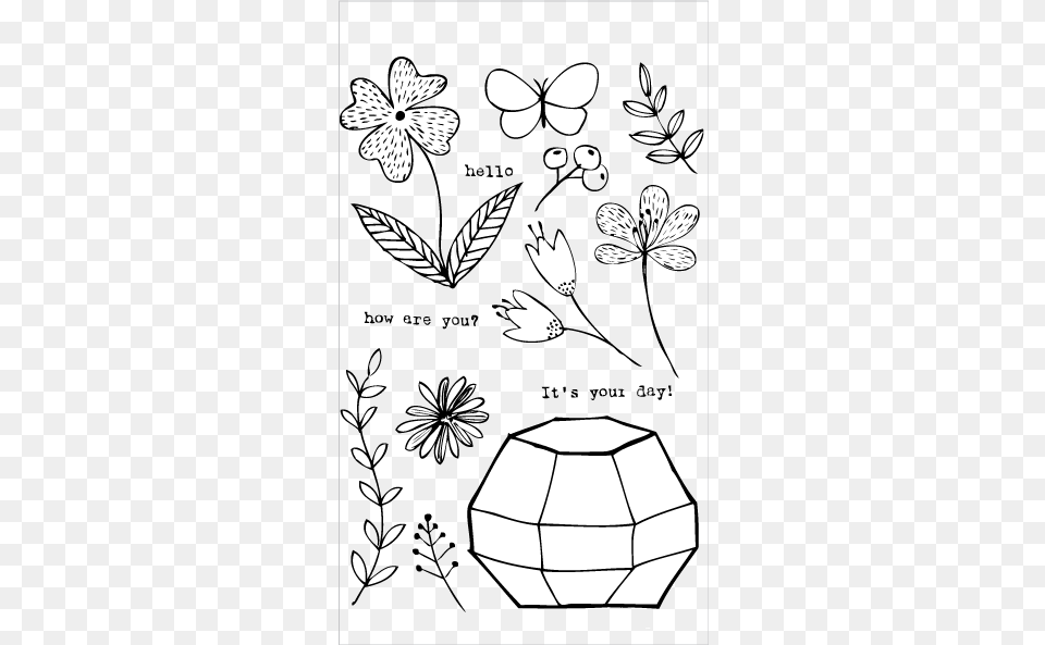 Octagon Greenhouse Set Office Supplies Flora Amp Fauna Clear Stamps, Pattern, Art, Floral Design, Stencil Png Image