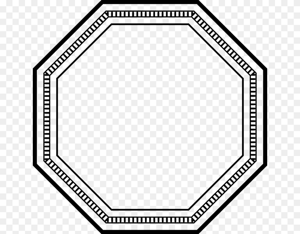 Octagon Line Art Angle Geometry, Gray Free Transparent Png