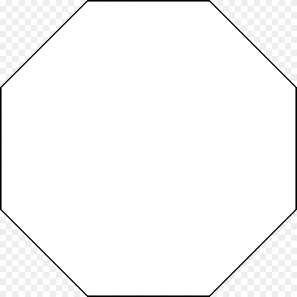Octagon Shape Outline Of An Octagon, Sign, Symbol, Road Sign Png Image
