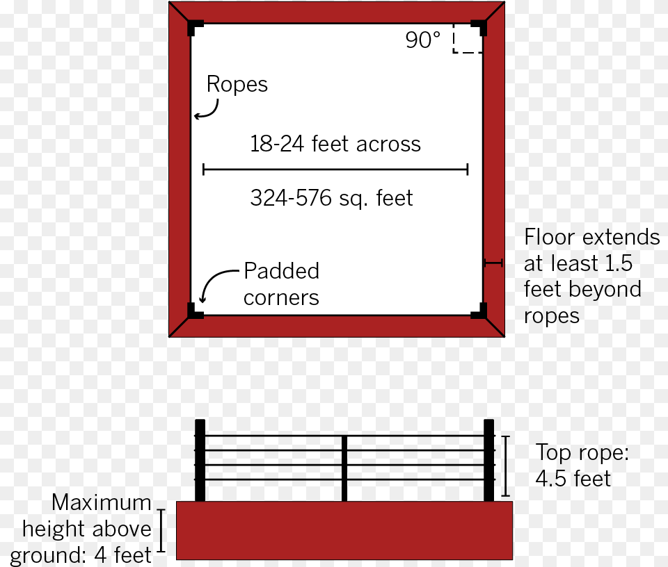 Octagon Vs Boxing Ring Size, Text Png Image