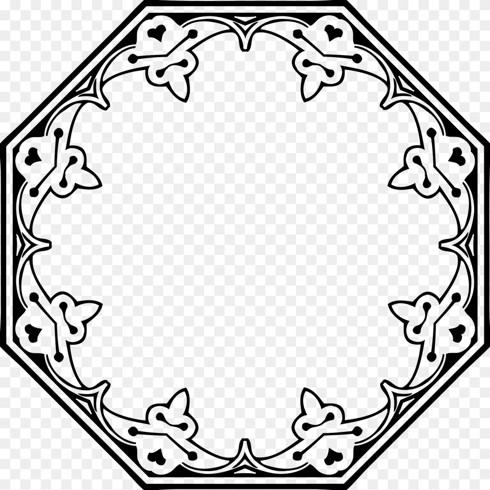 Octagonal Frame Clipart, Pattern, Home Decor, Art, Floral Design Free Png Download