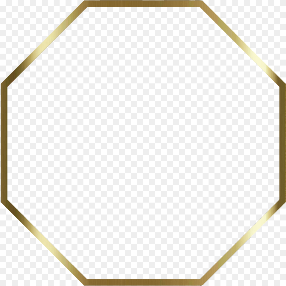 Octgono Octagon Gold Golden Ouro Dourado Vetor Vector, Oval, Blackboard Free Png Download