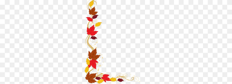 October Border Clipart, Plant, Flower, Flower Arrangement, Ornament Png Image