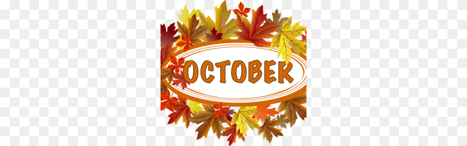 October Clipart, Leaf, Plant, Tree, Maple Png Image