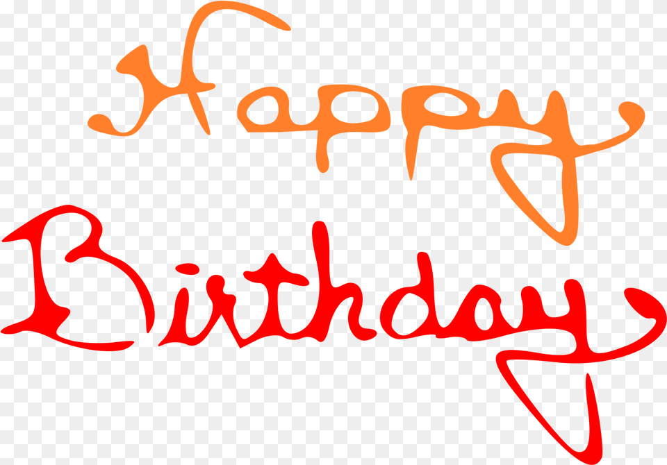 October Happy Birthday Clipart, Text, Handwriting Free Png