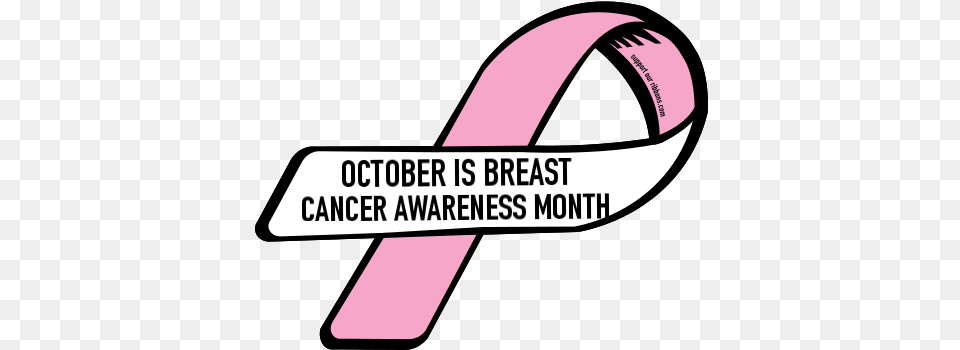 October Is Breast Cancer Custom Ribbon Png