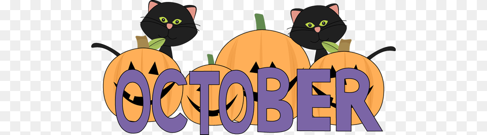 October Month Cat Pumpkin Hawksbill Trading Company, Bulldozer, Machine, Food, Plant Free Png Download