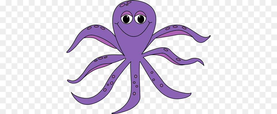 Octopus, Purple, Animal, Sea Life, Fish Png Image