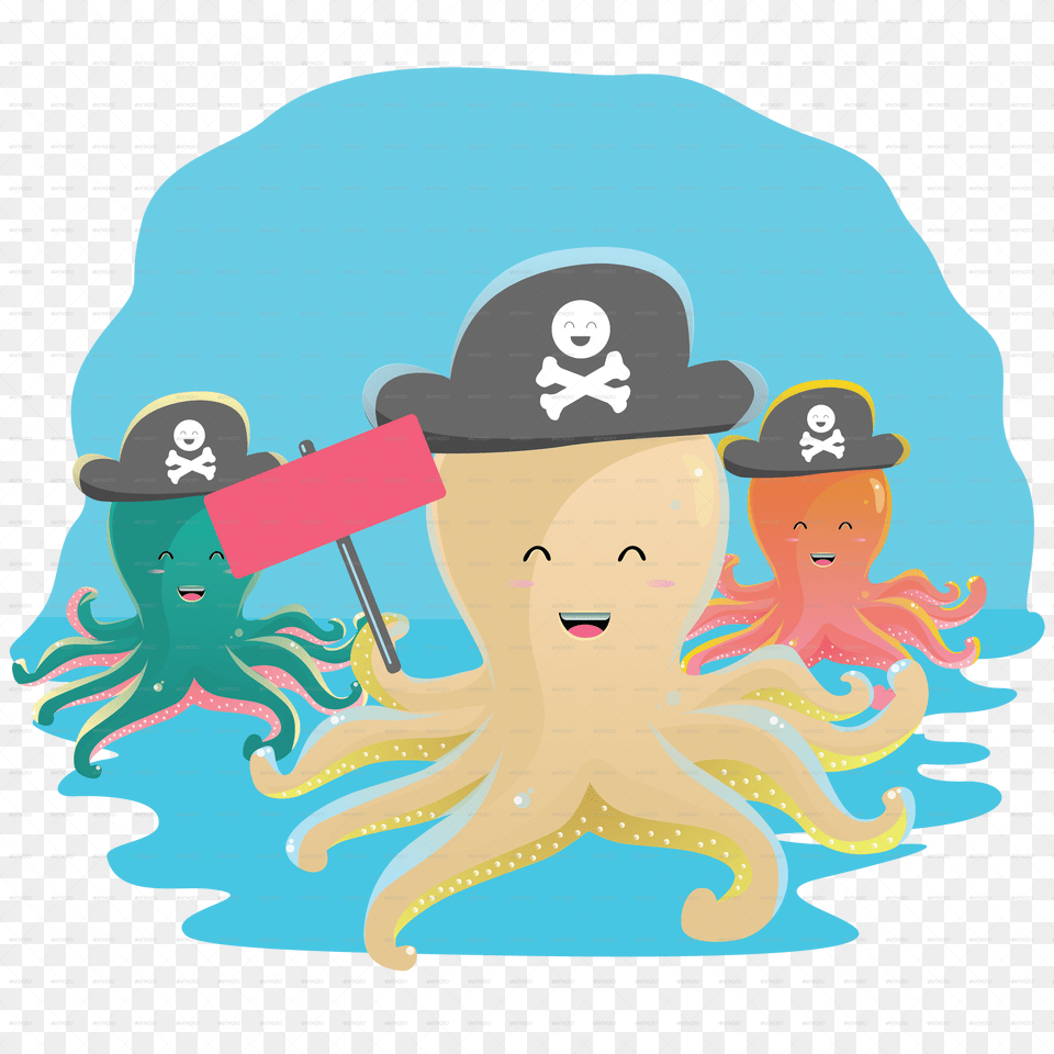 Octopus, Art, Painting, Clothing, Hat Free Transparent Png