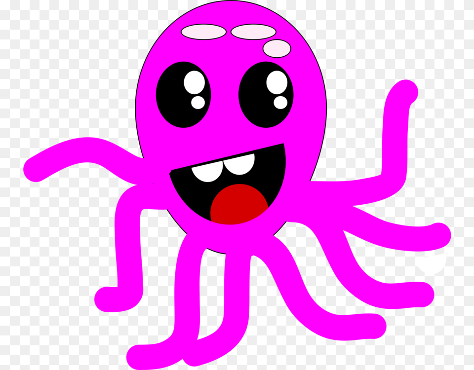 Octopus Art Smiley Emoticon Drawing, Purple, Animal, Bear, Mammal Free Transparent Png