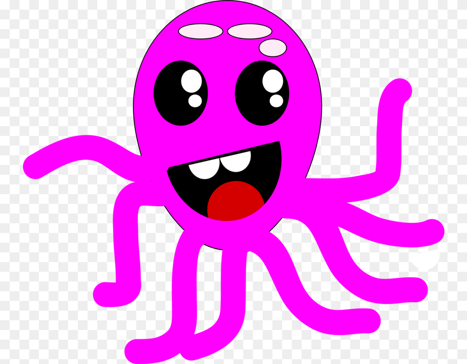 Octopus Art Smiley Emoticon Drawing Clip Art, Purple, Animal, Bear, Mammal Free Png