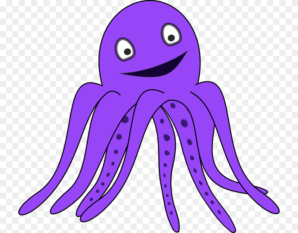 Octopus Black And White Thing That Color Violet, Animal, Sea Life, Bird, Invertebrate Png