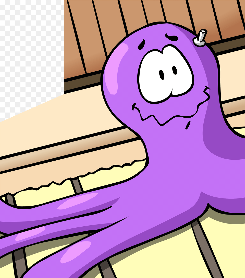 Octopus Card Cartoon, Purple, Animal, Invertebrate, Sea Life Png Image
