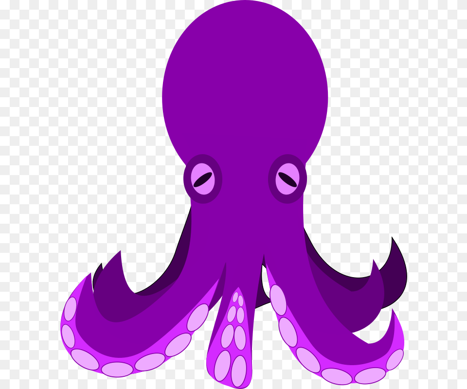 Octopus Clipart, Purple, Animal, Sea Life, Invertebrate Png Image