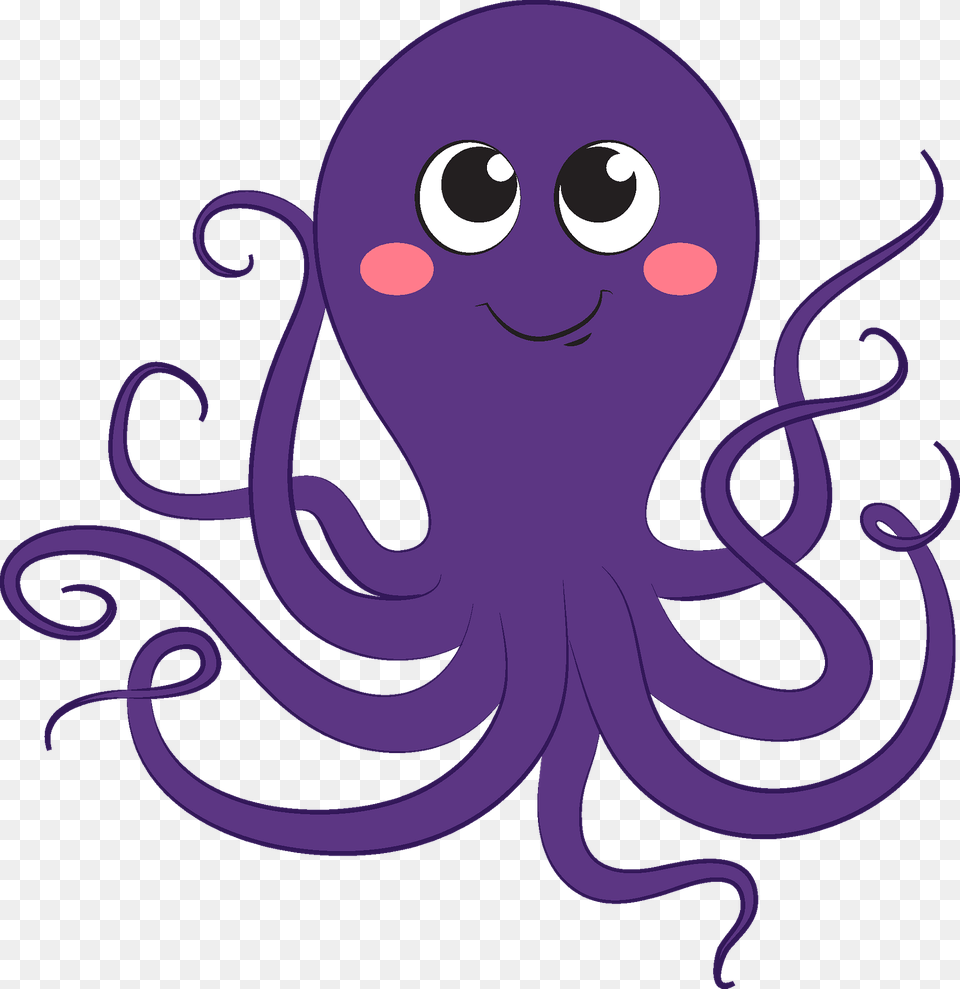 Octopus Clipart, Purple, Animal, Sea Life, Invertebrate Free Png Download