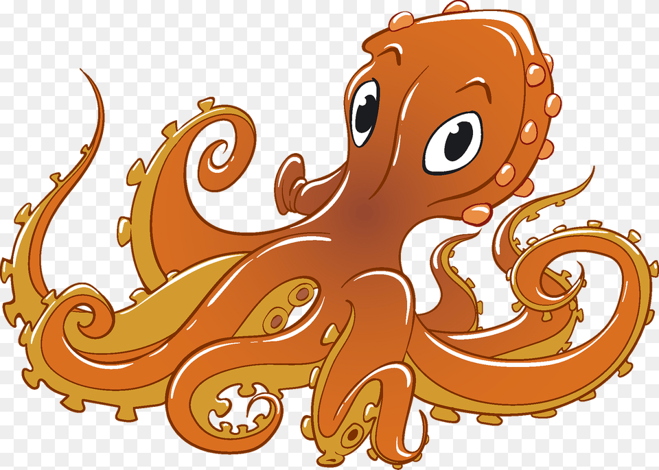 Octopus Clipart, Animal, Sea Life, Invertebrate, Bulldozer Png