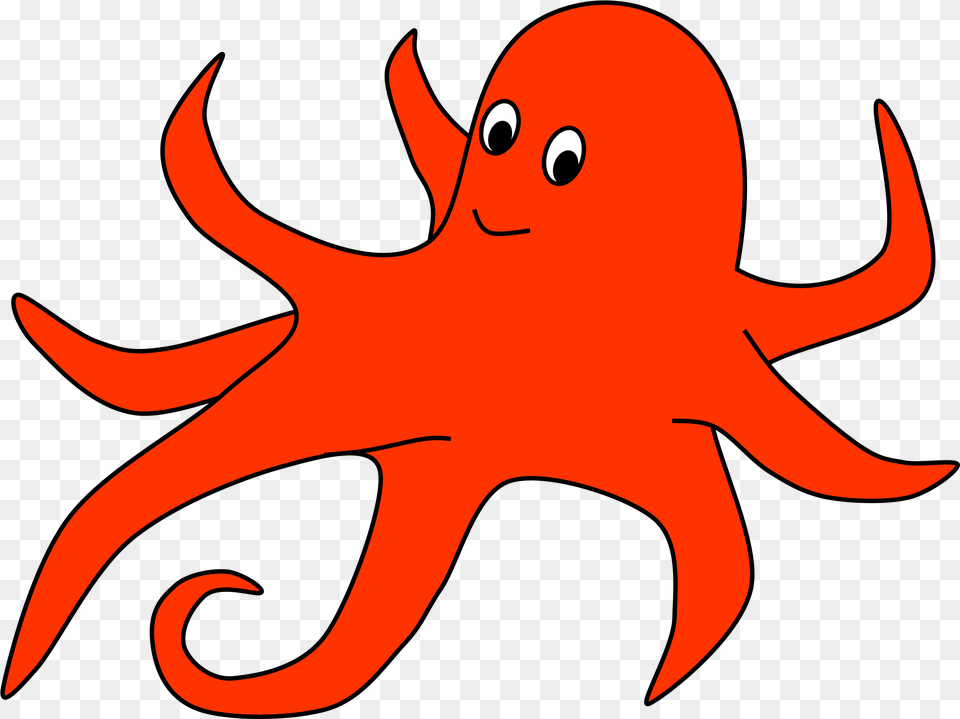 Octopus Clipart Frame Orange Octopus Transparent Orange Octopus Clipart Transparent, Animal, Sea Life, Fish, Shark Free Png
