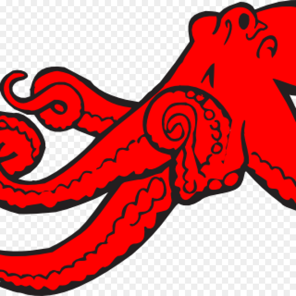Octopus Clipart Red Clip Art, Animal, Sea Life, Invertebrate, Dynamite Free Png