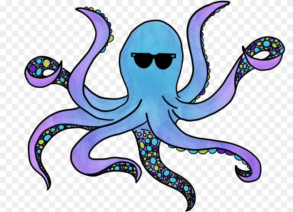 Octopus Color Sunglasses, Accessories, Animal, Sea Life, Invertebrate Free Png Download