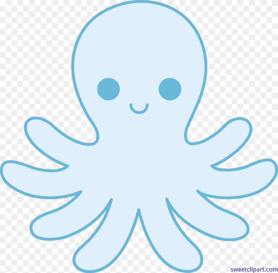 Octopus Cute Blue Clip Art Clipart Volleyball, Outdoors, Astronomy, Moon, Nature Free Png