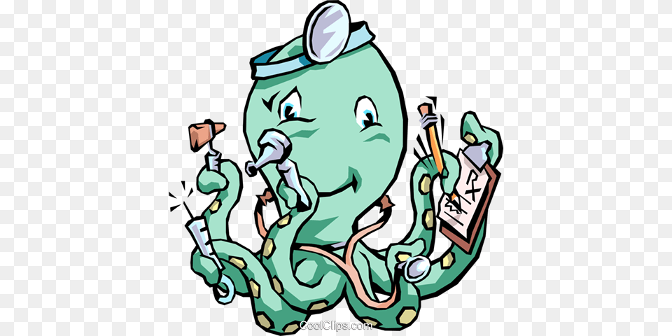 Octopus Doctor Royalty Vector Clip Art Illustration, Baby, Person, Face, Head Free Transparent Png