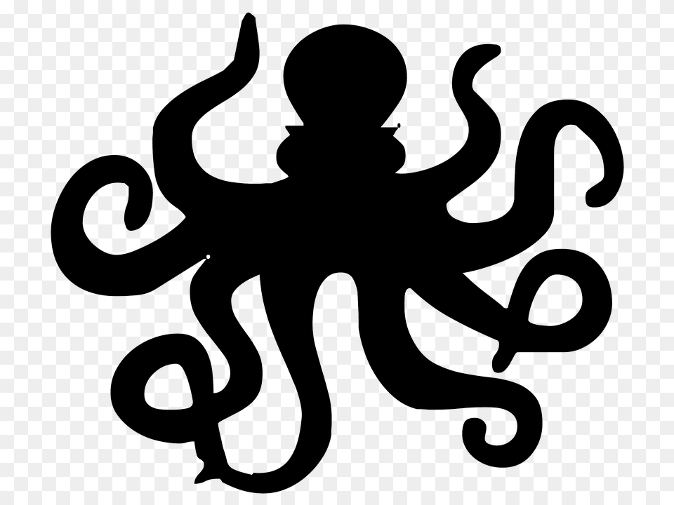Octopus Images Download, Silhouette, Animal, Sea Life, Invertebrate Free Png