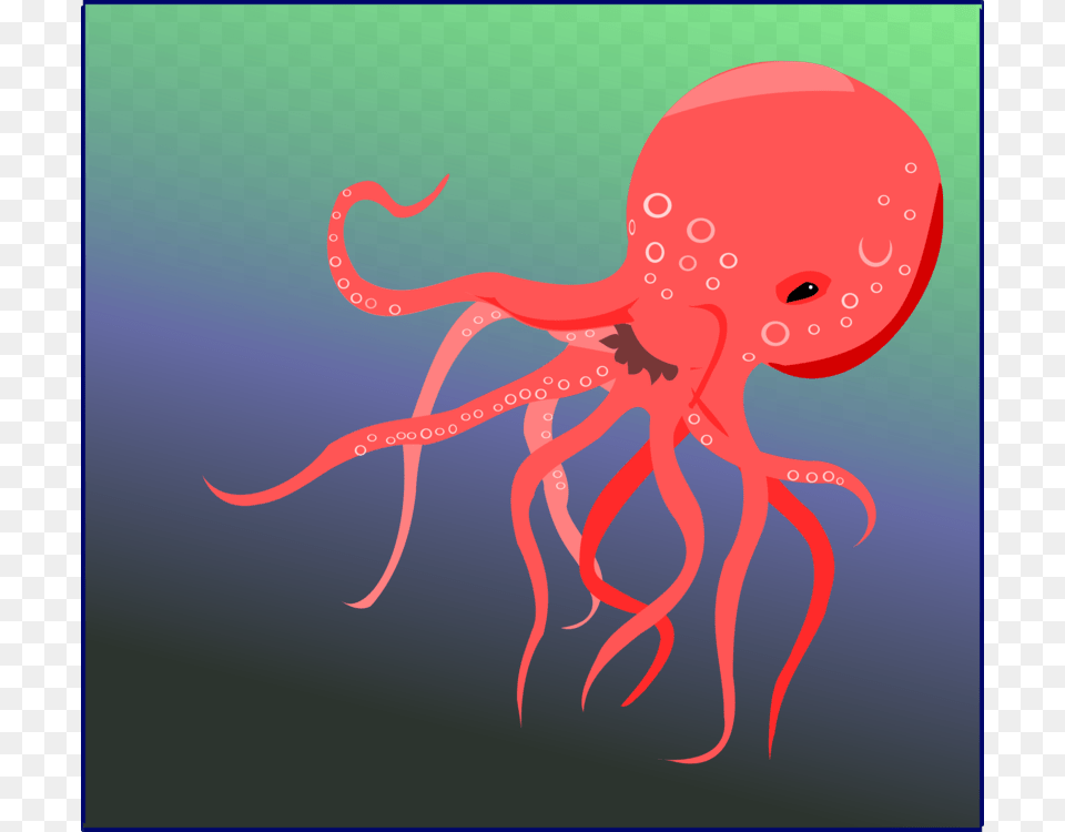 Octopus Kraken Cartoon Drawing Clip Art, Animal, Sea Life, Invertebrate, Reptile Free Png Download