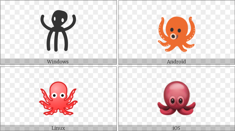 Octopus On Various Operating Systems Octopus Emoji Google, Plush, Toy, Alien, Baby Free Png