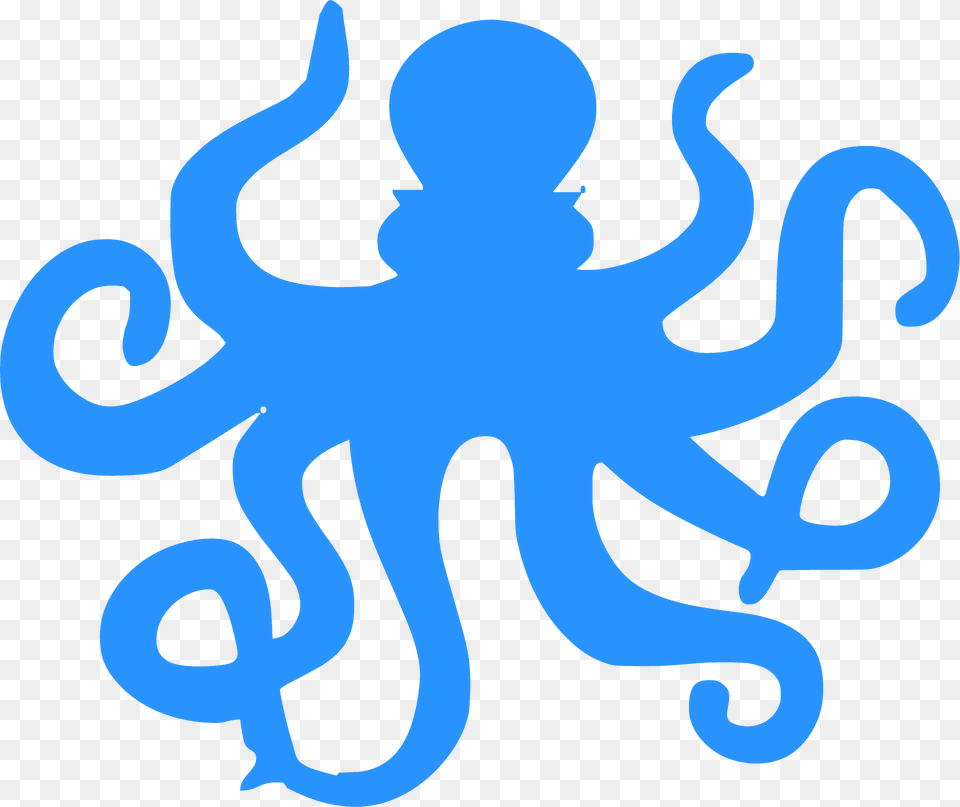 Octopus Silhouette, Animal, Sea Life, Invertebrate, Face Png Image