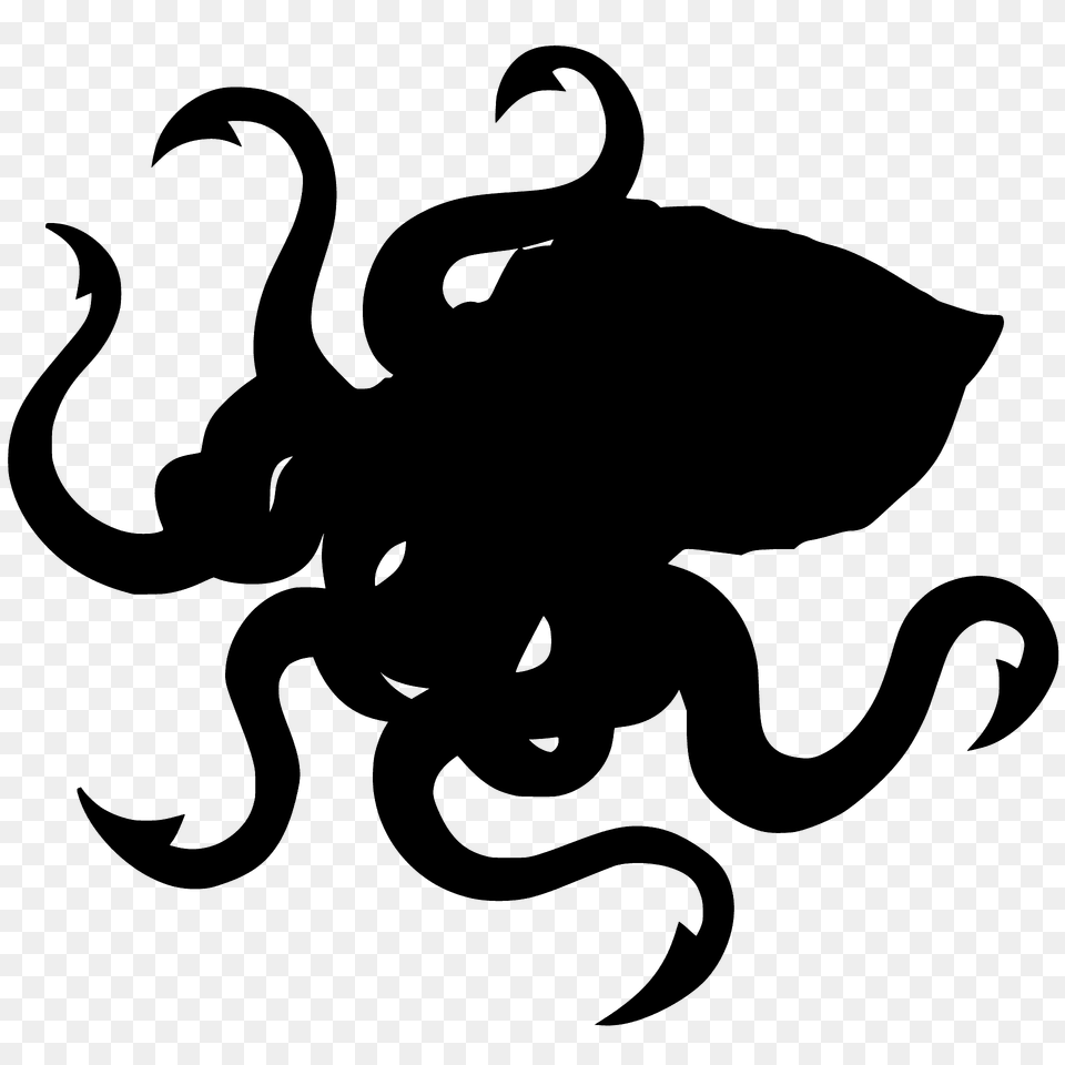Octopus Silhouette, Animal, Reptile, Snake, Sea Life Free Png