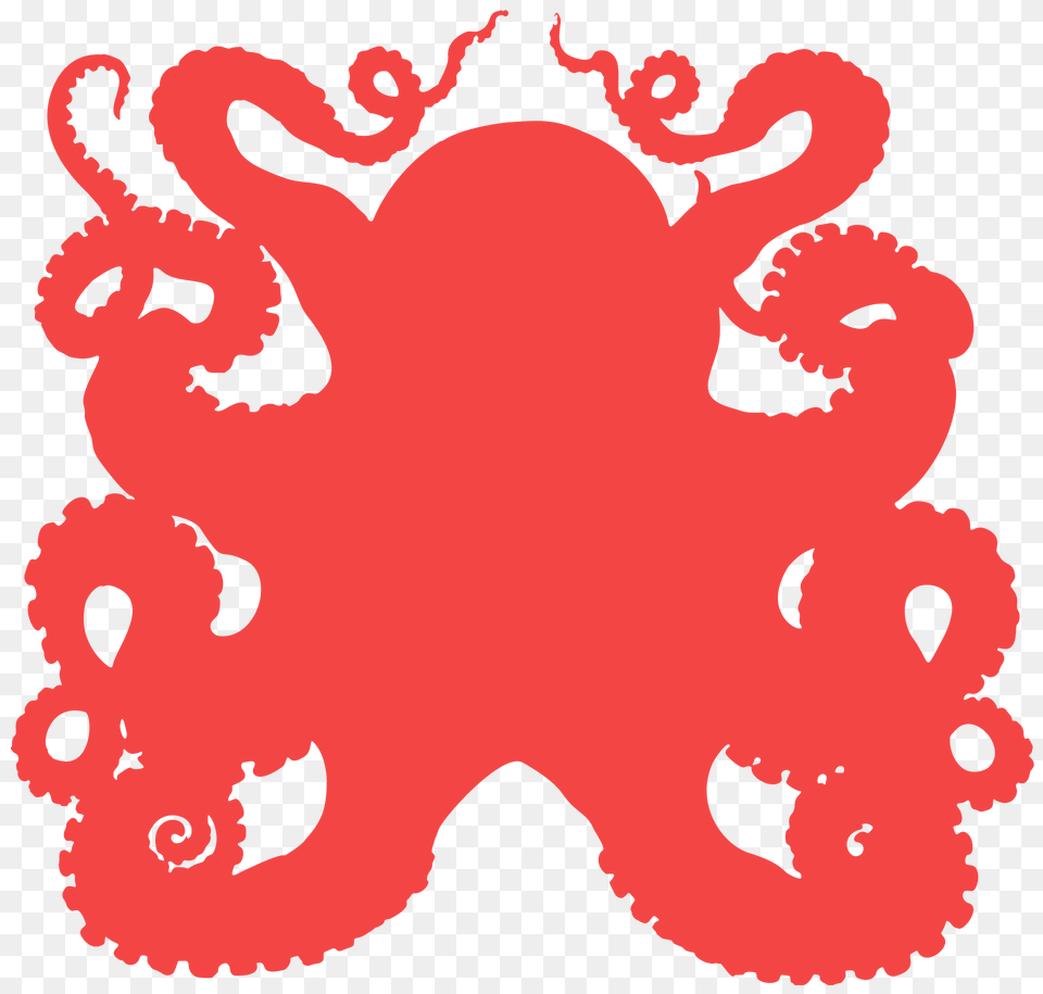 Octopus Silhouette, Animal, Invertebrate, Sea Life Png Image