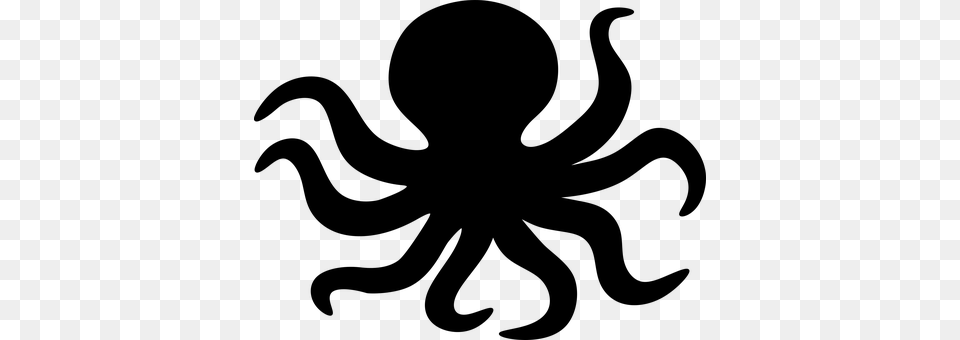 Octopus Silhouette Sea Printables Octopus, Gray Free Png
