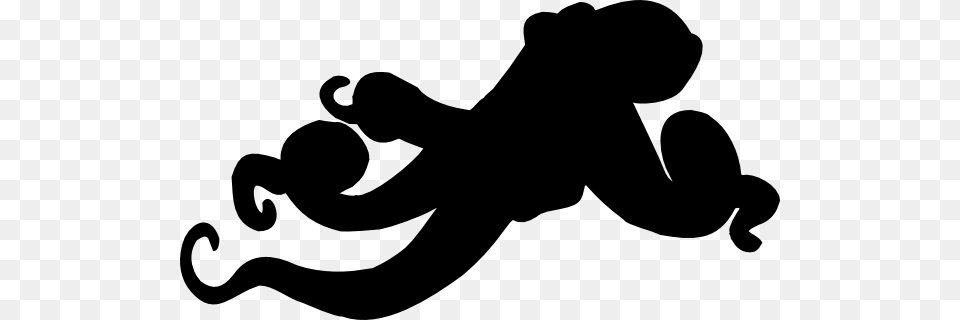 Octopus Silhouette Tattoo, Stencil, Animal, Bear, Mammal Free Png