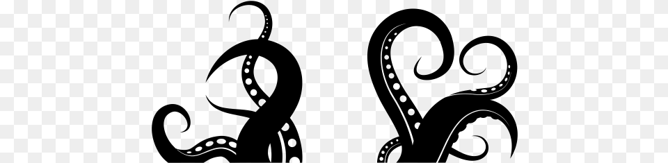 Octopus Silhouette Tentacle Clip Art Tentacle Clipart, Gray Png