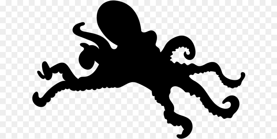 Octopus Sombras De Animales, Gray Png Image