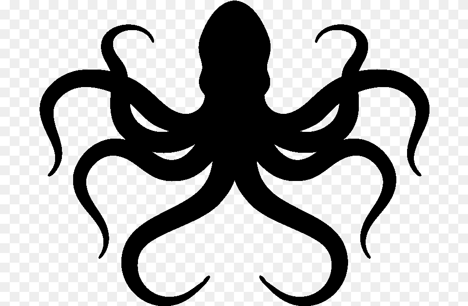 Octopus Sticker Vinyl Group Adhesive Clip Art, Gray Free Png Download