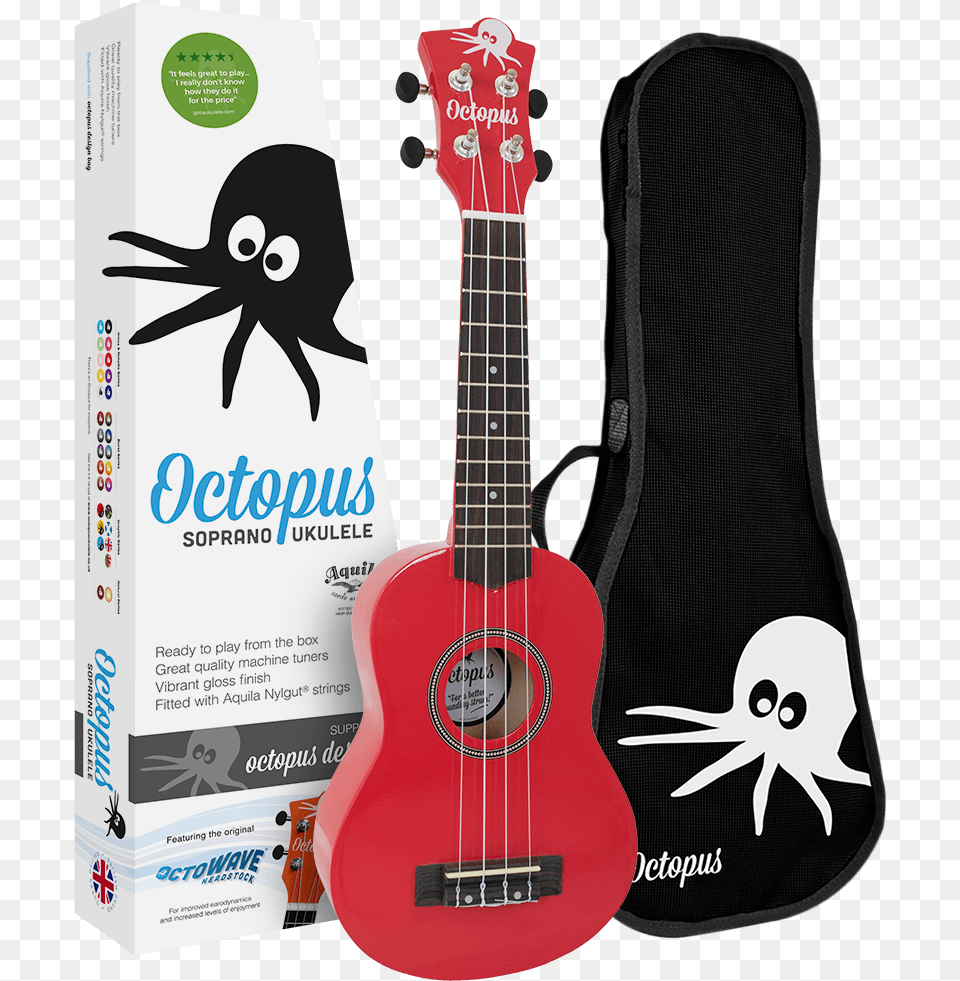 Octopus Ukulele, Guitar, Musical Instrument, Bass Guitar Png