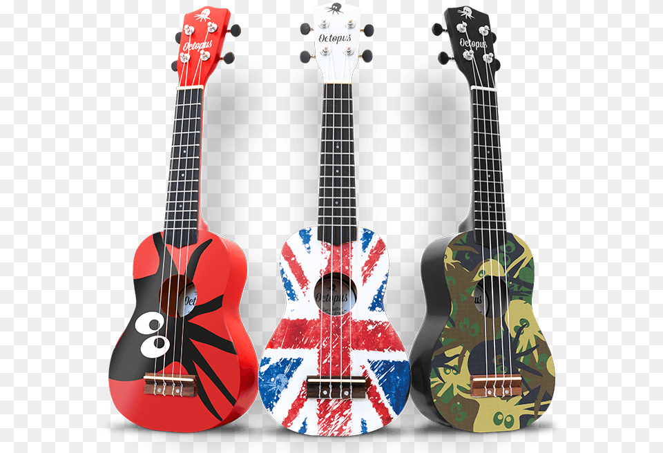 Octopus Ukulele, Bass Guitar, Guitar, Musical Instrument Free Png Download