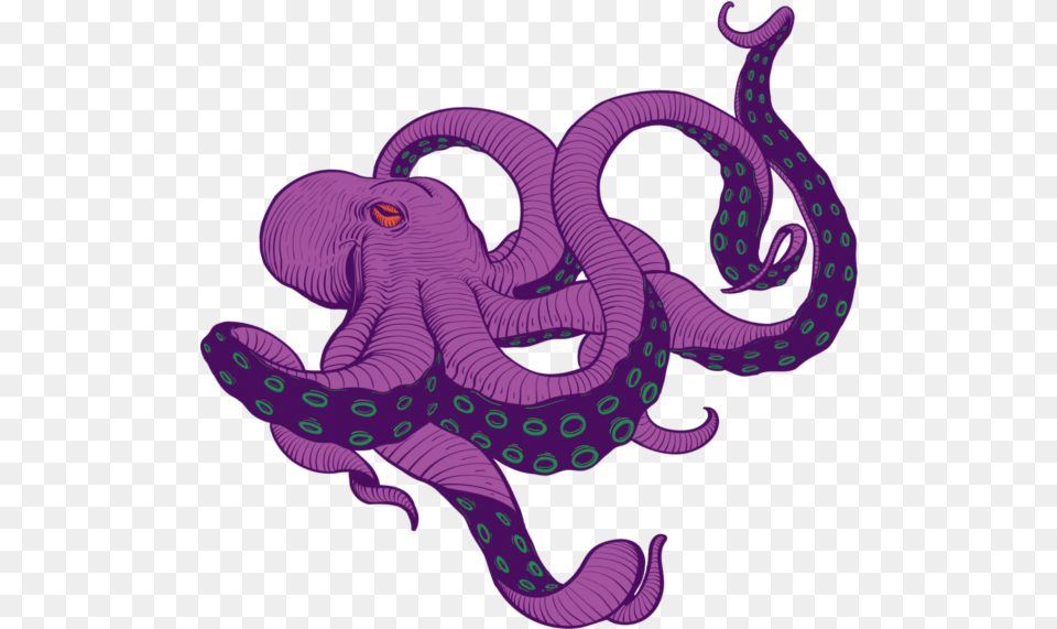 Octopus Vector Hd Octupus With Background, Purple, Animal, Dinosaur, Reptile Free Transparent Png
