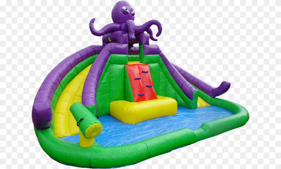 Octopus Waterslide Inflatable, Play Area, Slide, Toy Free Png