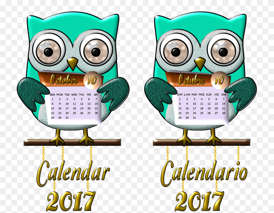 Octubre Calendario, Text, Animal, Bird, Calendar Png