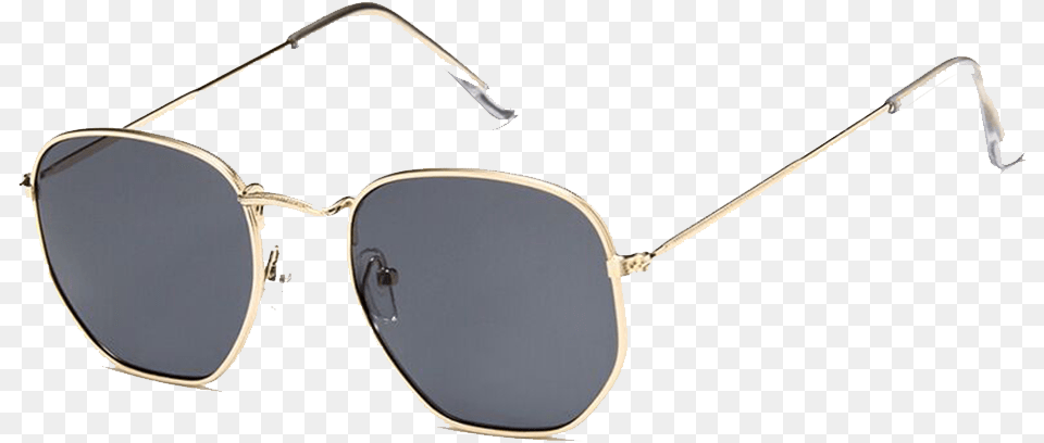 Oculos De Sol Vintage Square Edge Sunglasses Black Min Gold And Black Round Sunglasses, Accessories, Glasses Png Image