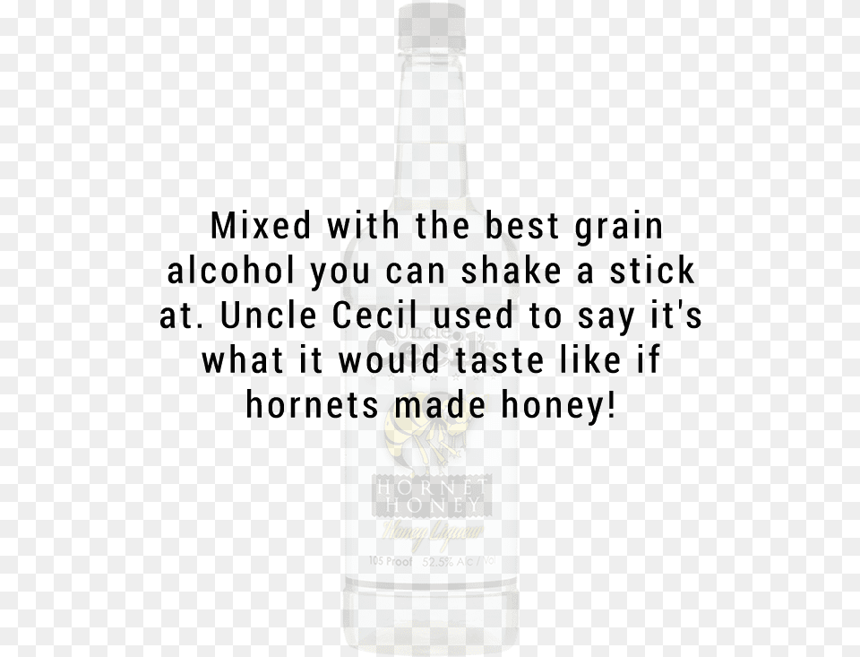 Od Beverage Company Uncle Cecil39s Hornet Honey Liqueur Glass Bottle, Alcohol, Liquor, Cosmetics, Perfume Free Transparent Png
