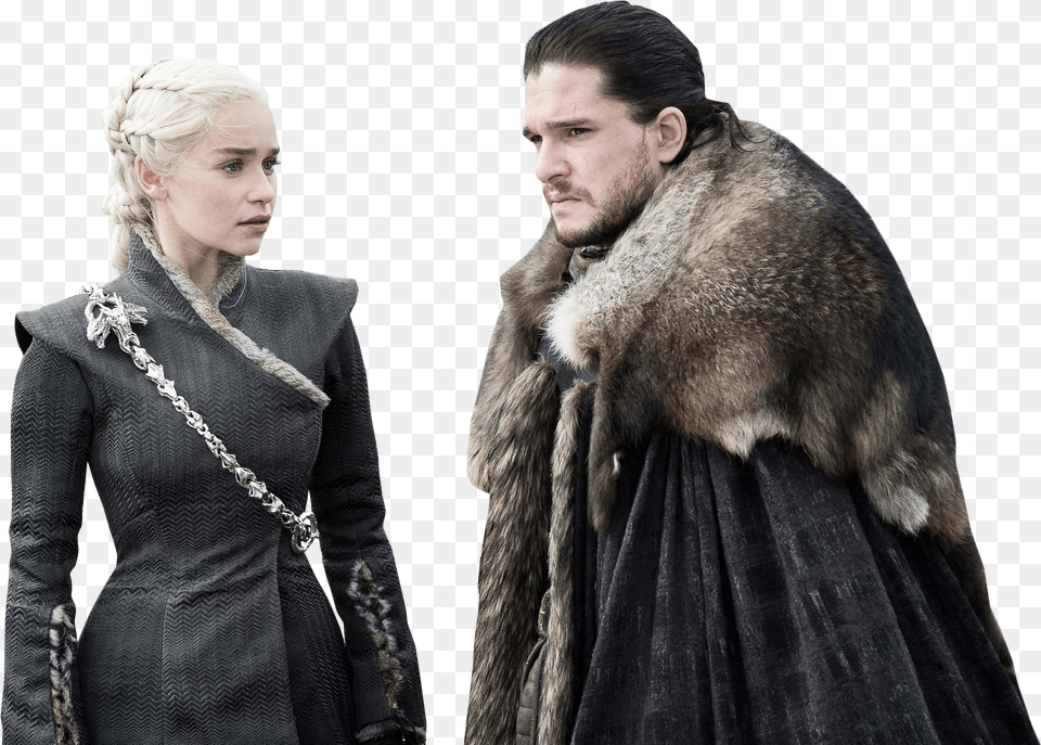 Od Mspirations Na Jon And Daenerys Game Of Thrones Jon Snow And Daenerys, Woman, Person, Female, Coat Free Png Download