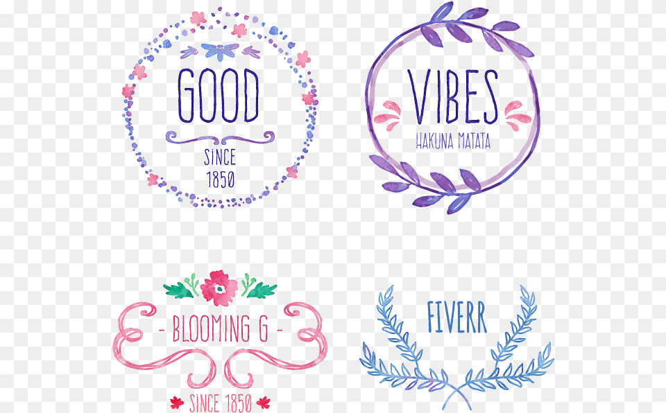 Odd Be 1 Quote Watercolor Paint Cute Inspirational, Pattern, Purple, Embroidery Free Png Download
